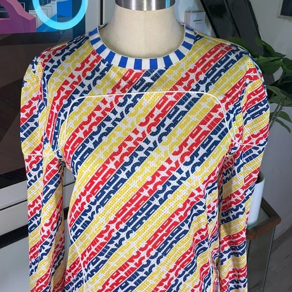 Opening ceremony long sleeve RBY Red Blue Yellow striped shirt - Picture 6 of 12